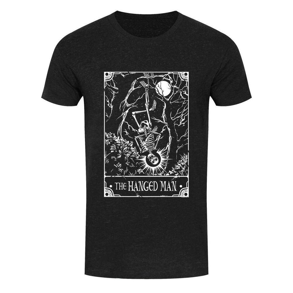 Deadly Tarot The Hanged Man Mens Heather Black Denim Tshirt